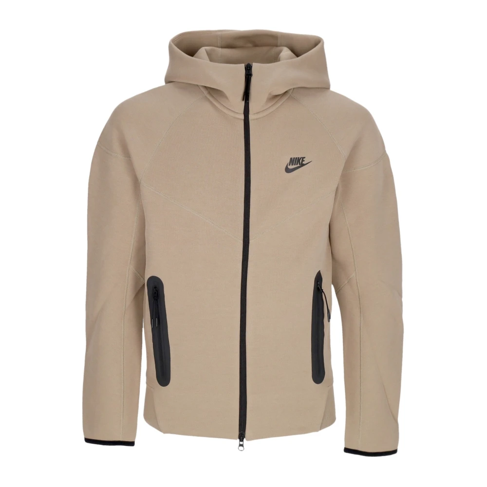 Nike Tech Fleece Full-zip Hoodie Khaki/Svart Beige, Herr