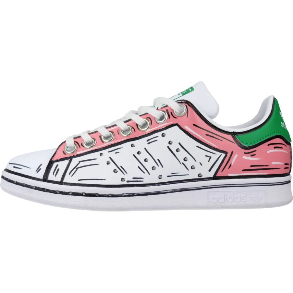 Adidas Comic Pink Stan Smith Sneakers White, Dam