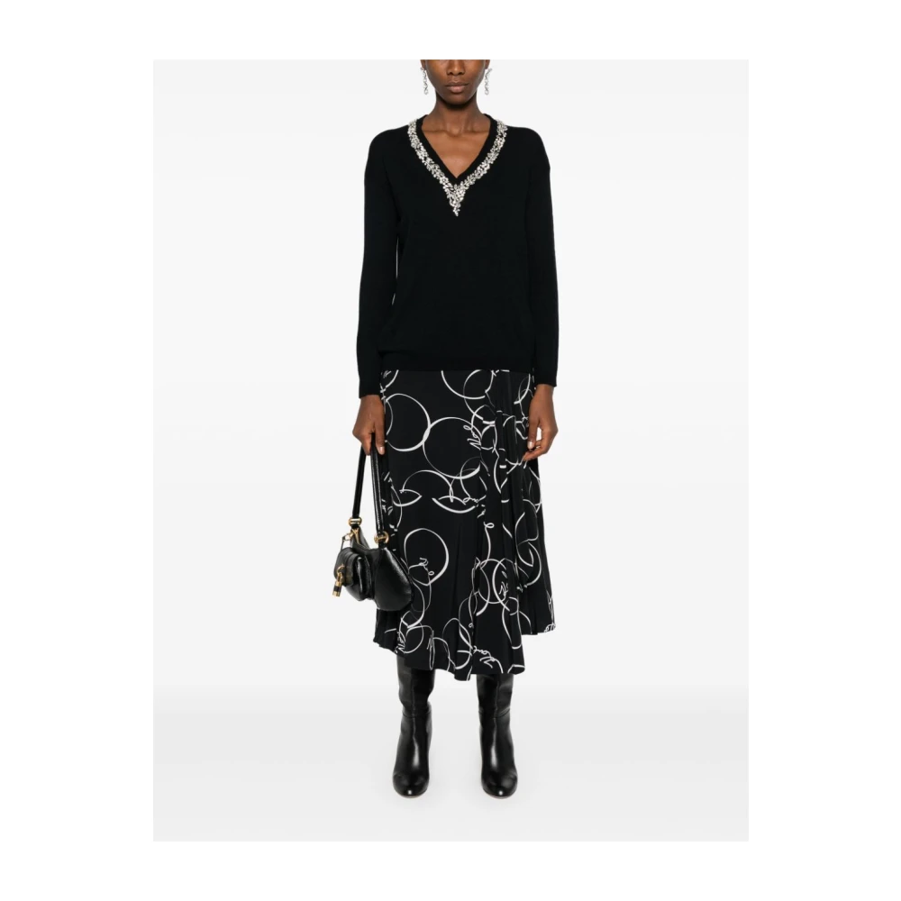 Ermanno Scervino Kristal versierde trui Black Dames