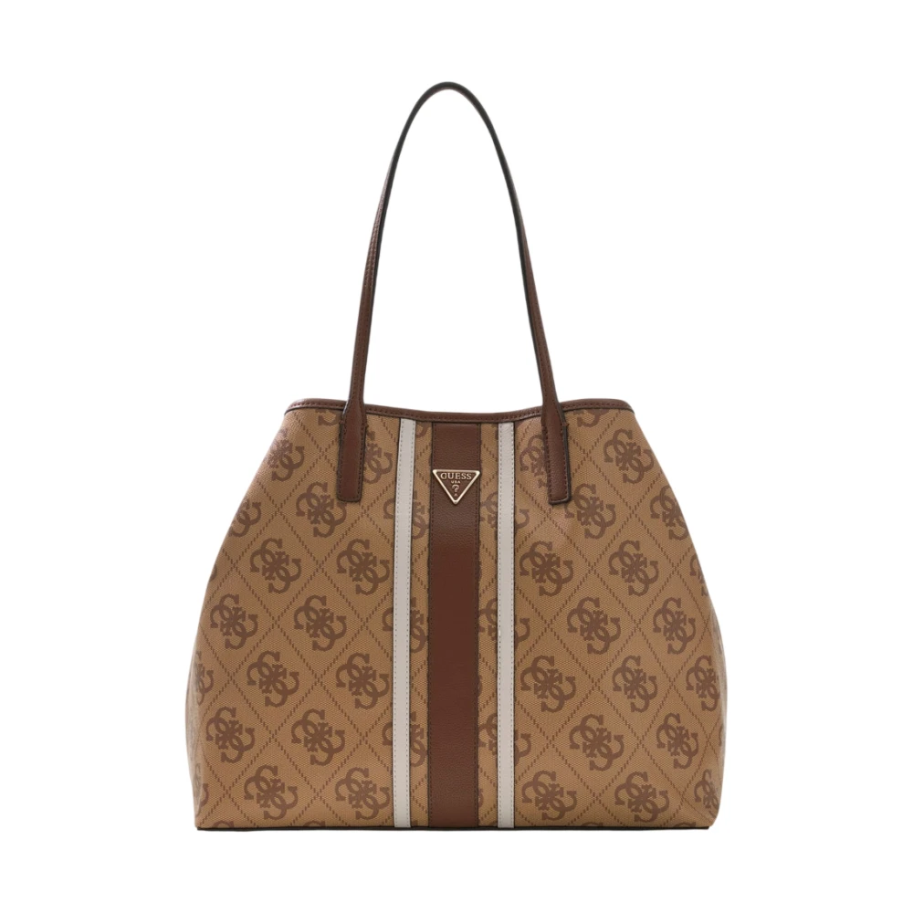 Guess Women's Brown Victtoria Tote - Shopping Bags - One Size - Bags
