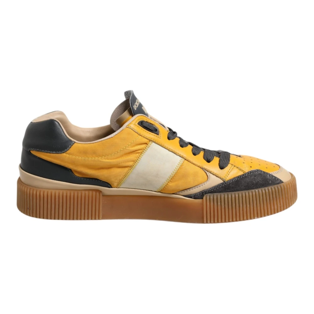 Dolce & Gabbana Men's Multicolor Leather Dna Sneakers Shoes