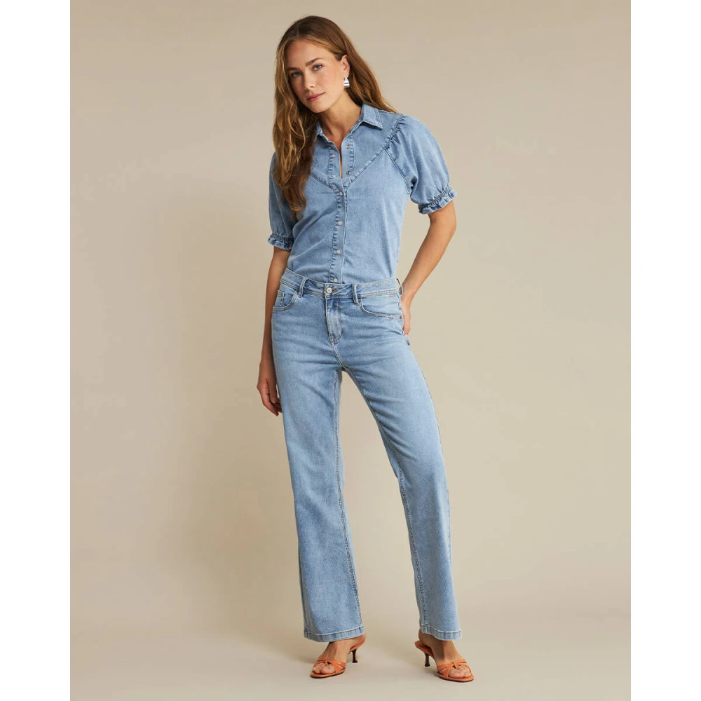 Red Button Gebleekte Colette 5-Pocket Jeans Blue Dames