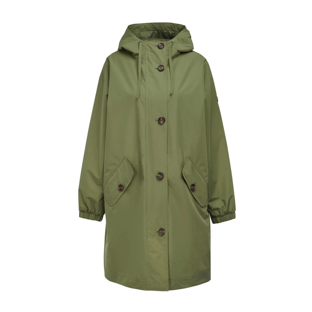 Barbour Waterdichte Olivine Jas Rits Logo Green Dames