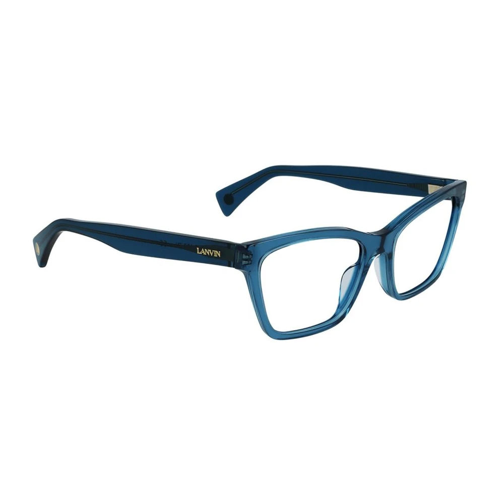 Lanvin Stijlvolle Blauwe Acetaat Bril Blue Dames