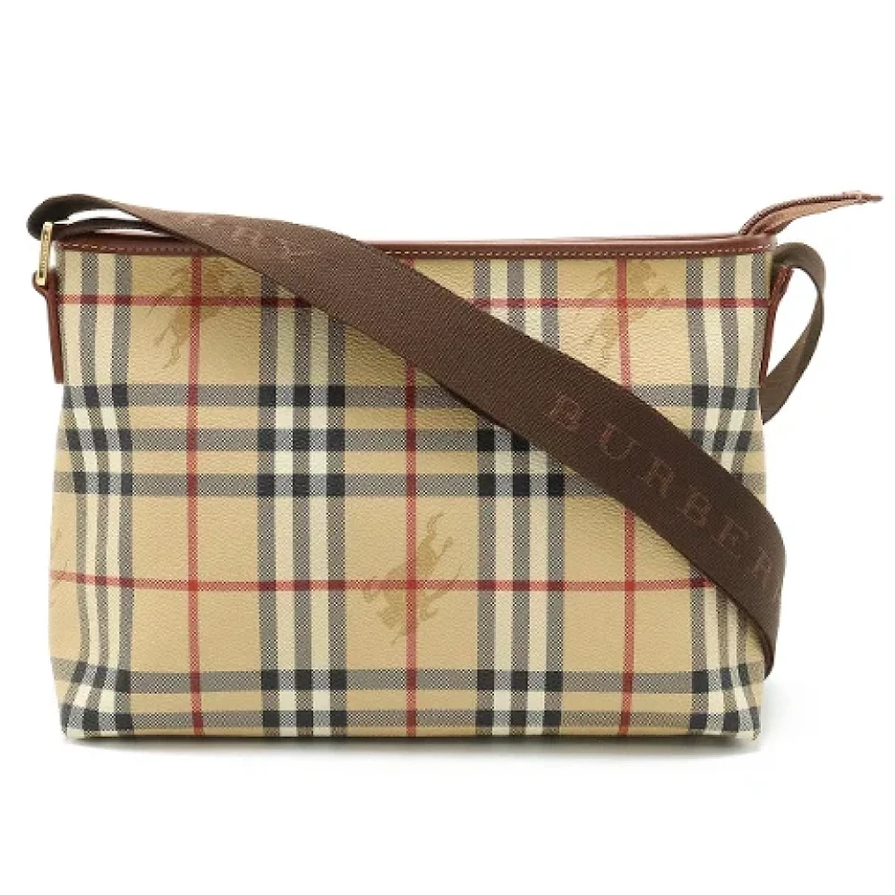 Burberry Vintage Pre-owned Canvas shoulder-bags Beige Dames