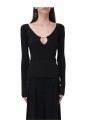 top-en-maille-court-a-col-en-v