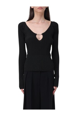 top-en-maille-court-a-col-en-v