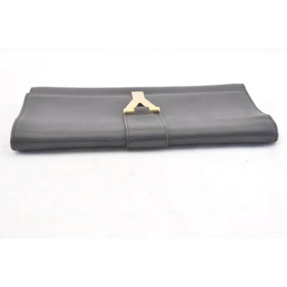Yves Saint Laurent Vintage Pre-owned Leather clutches Black Dames
