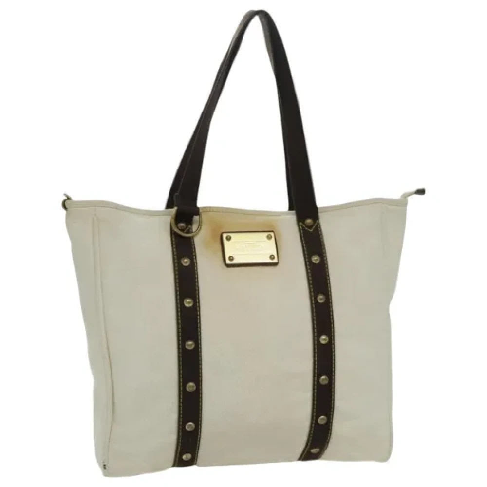 Louis Vuitton Vintage Pre-owned Canvas totes White Dames
