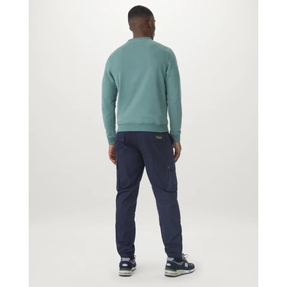 Belstaff Vervaagde Teal Katoenen Sweatshirt Blue Heren