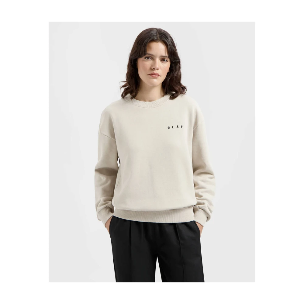 Olaf Hussein Face Crewneck Sweatshirt Gray Dames