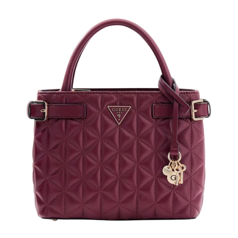 Guess Women's Purple Handbags, One Size, Paisleigh Quilted Mini Handbag
