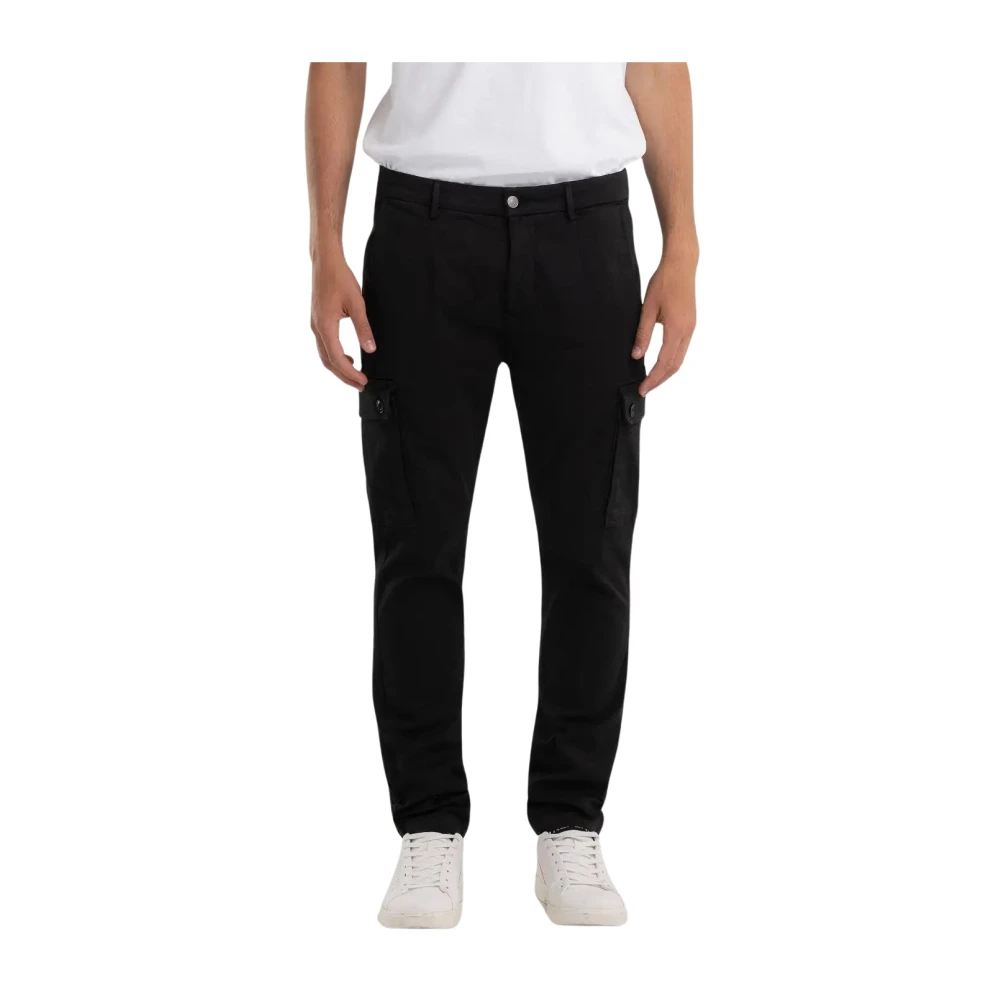 Replay Slim Fit Cargo Jeans Black Heren