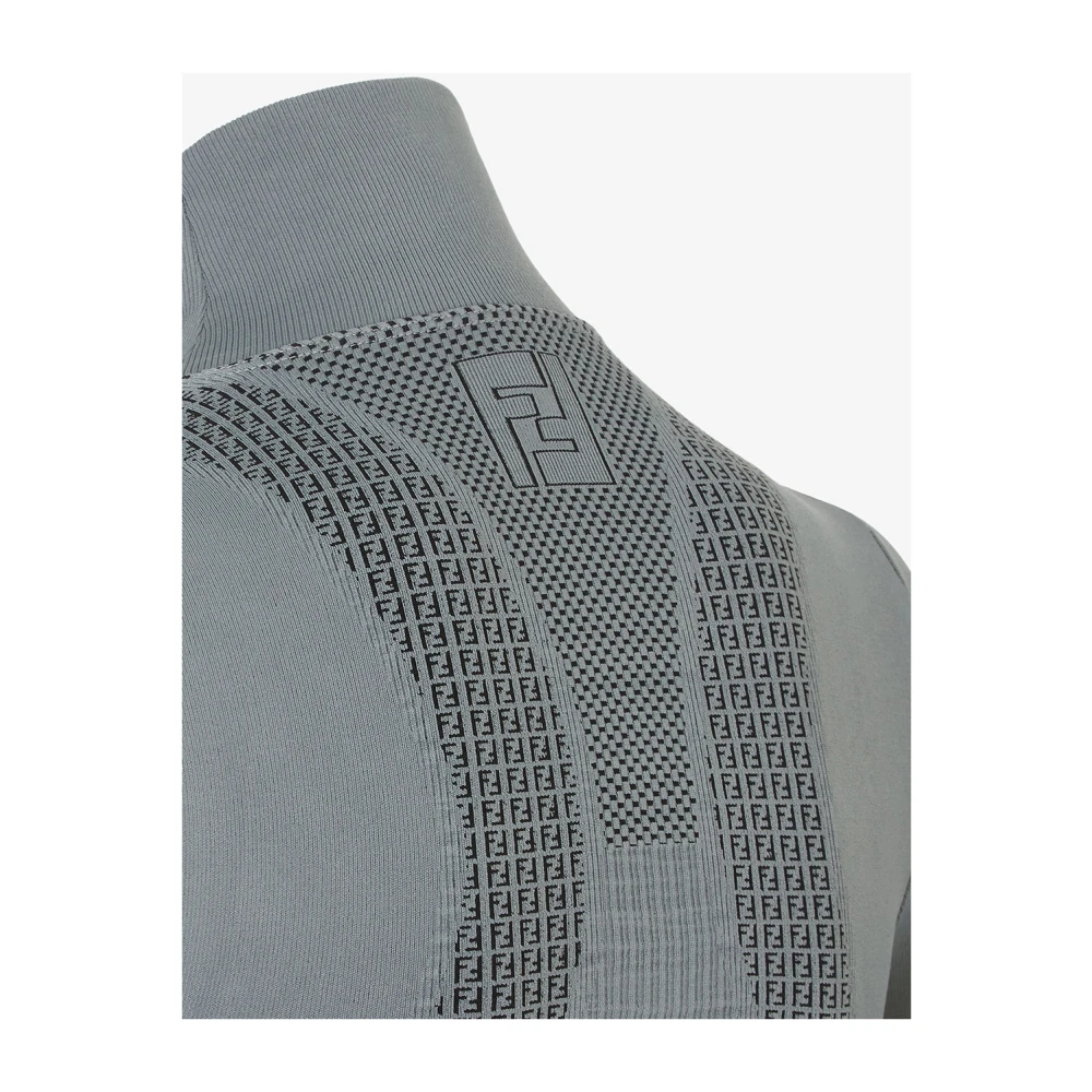Fendi Grijze Ski Shirt met FF Detail Gray Dames