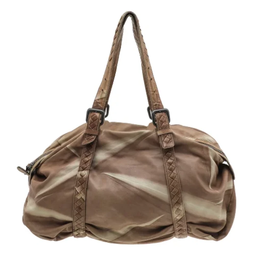 Bottega Veneta Vintage Pre-owned Leather handbags Beige Dames