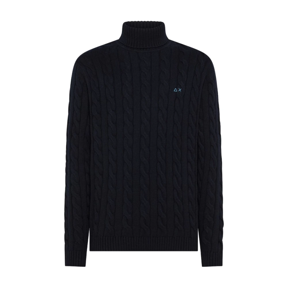 Sun68 Men's Blue Turtlenecks - Turtlenecks - 2XL - Knitwear