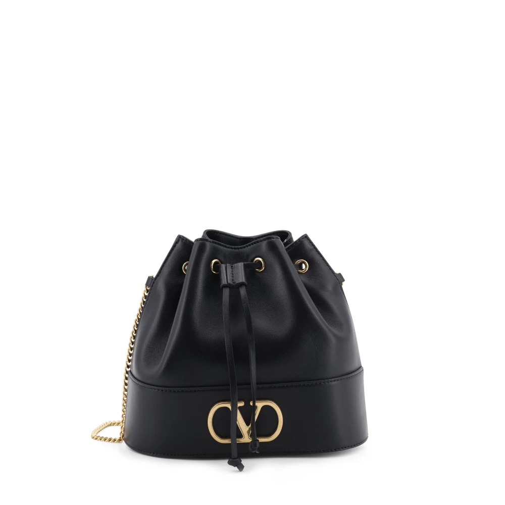 Valentino Garavani Mini Vlogo Signature Bucket Bag - Female - Bucket Bags - Black - One Size - Bags