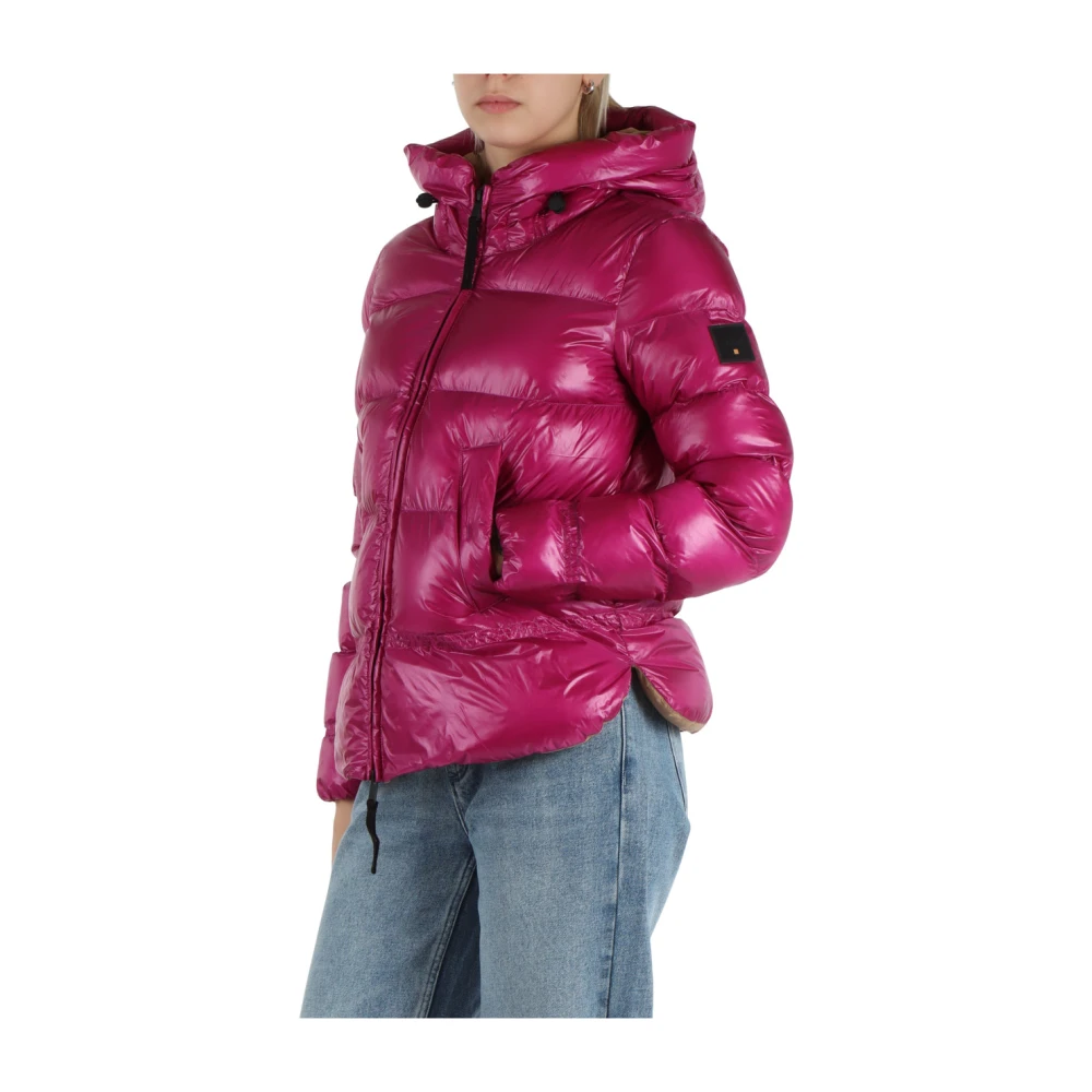 Dekker Gewatteerde jas met capuchon Purple Dames