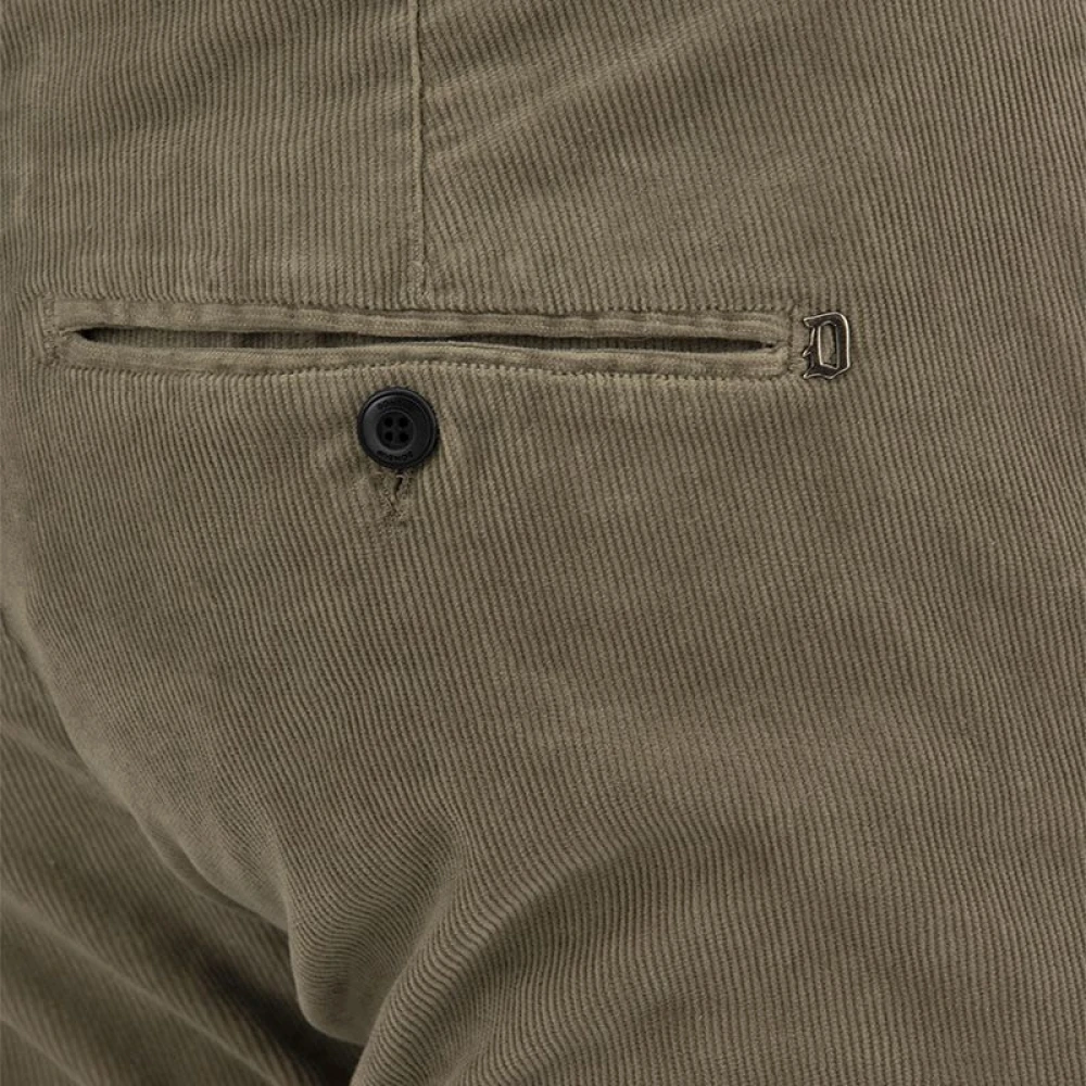 Dondup Gaubert Slim Velvet Broek Brown Heren