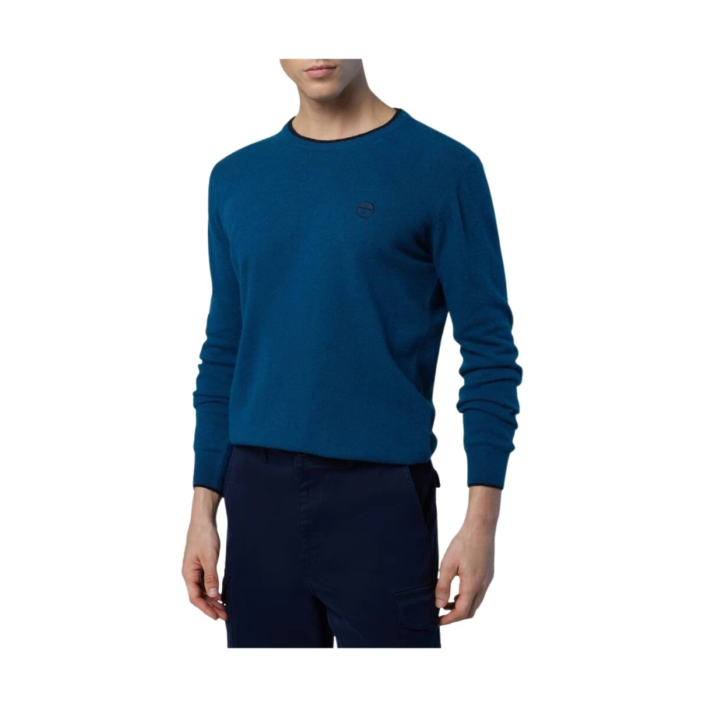 North Sails Men's Blue Crewneck 12Gg Knitwear - Round-Neck Knitwear - 2XL - Knitwear