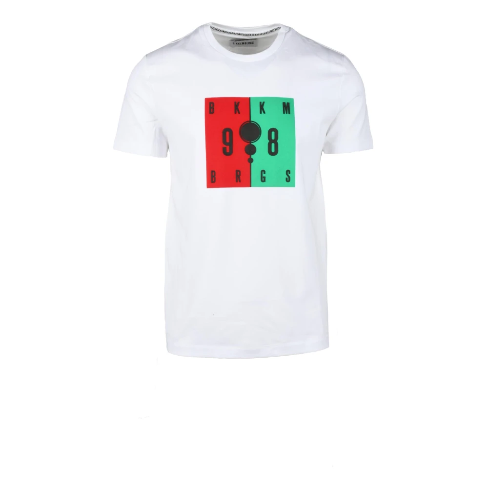 Bikkembergs Katoen Elastaan T-shirt White Heren
