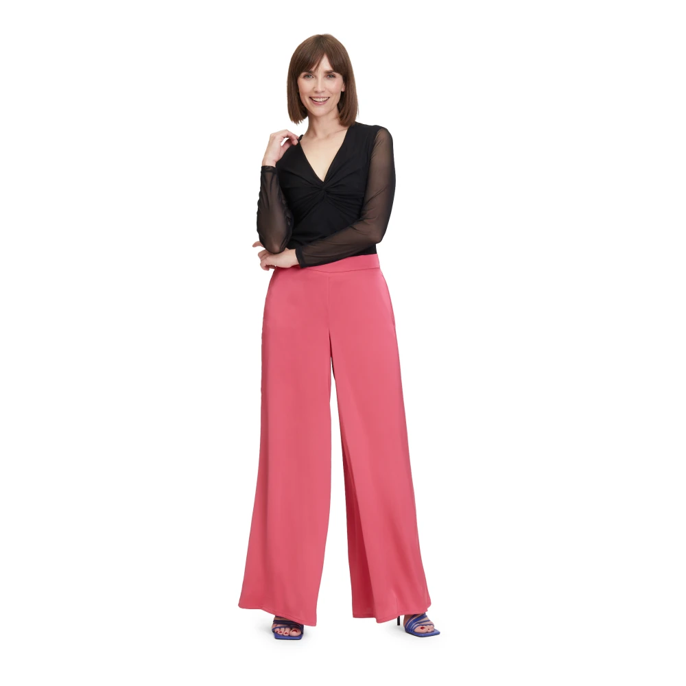 Vera Mont Elegante Shirt met Lange Mouwen en Ruches Black Dames
