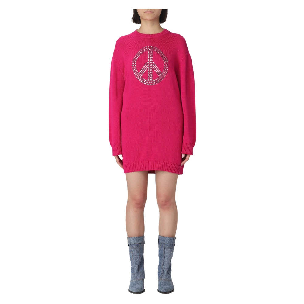 Moschino Women's Pink Elegant Knitted Dress - Knitted Dresses - Xs - Dresses