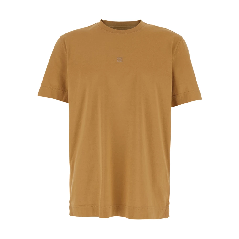 Givenchy Beige 4G Logo Crewneck T-Shirt Cotton Beige Heren