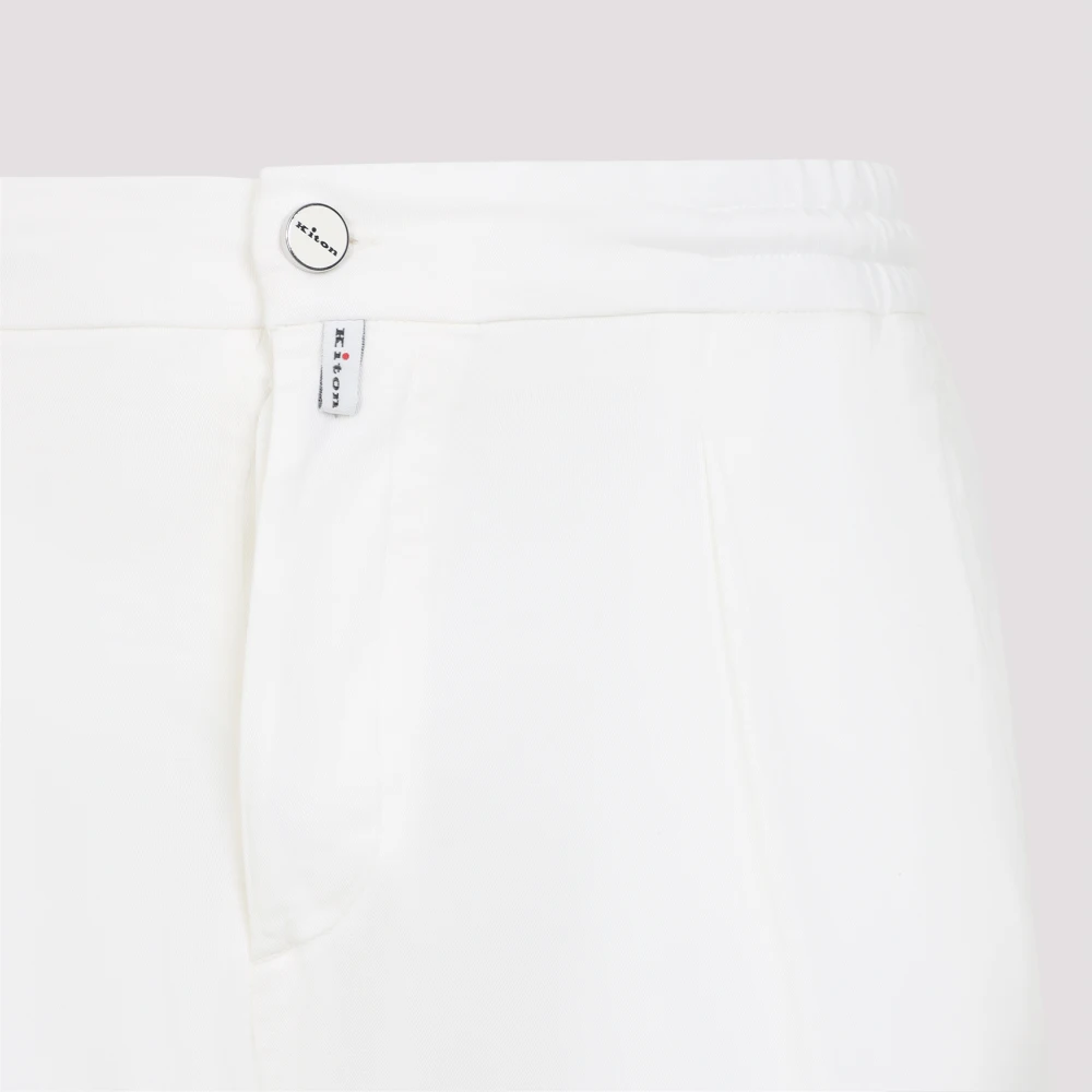 Kiton Witte Stijlvolle Broek Verhoog Garderobe White Heren