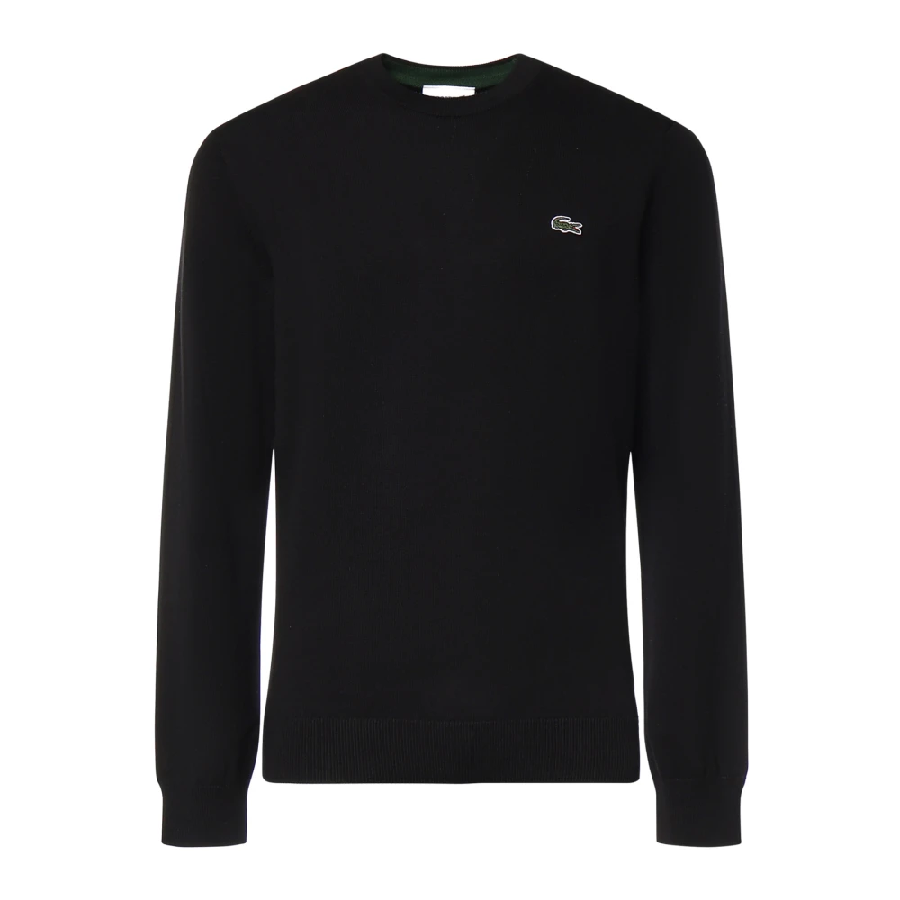 Lacoste Uomo Nero Maglia Girocollo In Cotone - Immagine 4
