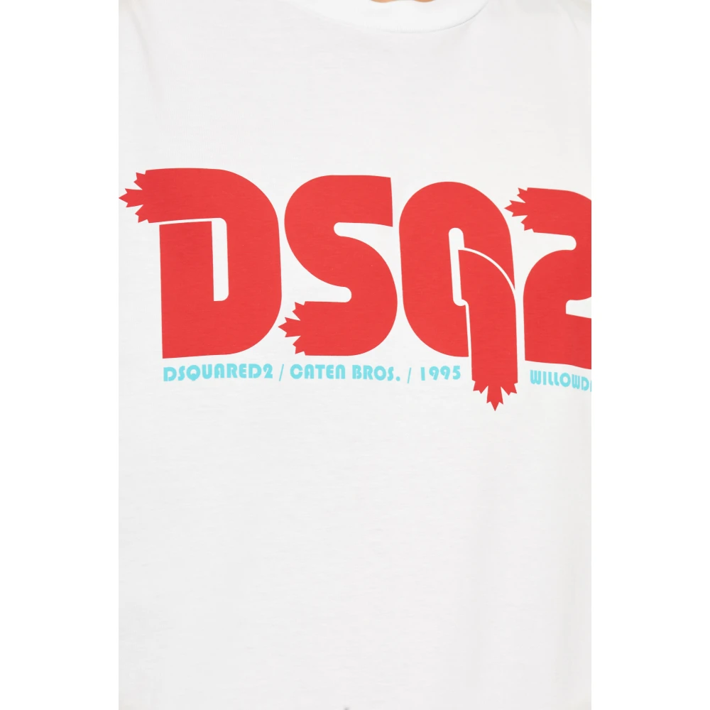 Dsquared2 T-shirt met logo White Heren