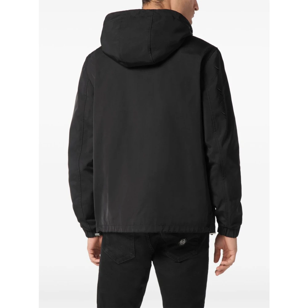 Philipp Plein Zwarte Hoodie Jas LS Black Heren