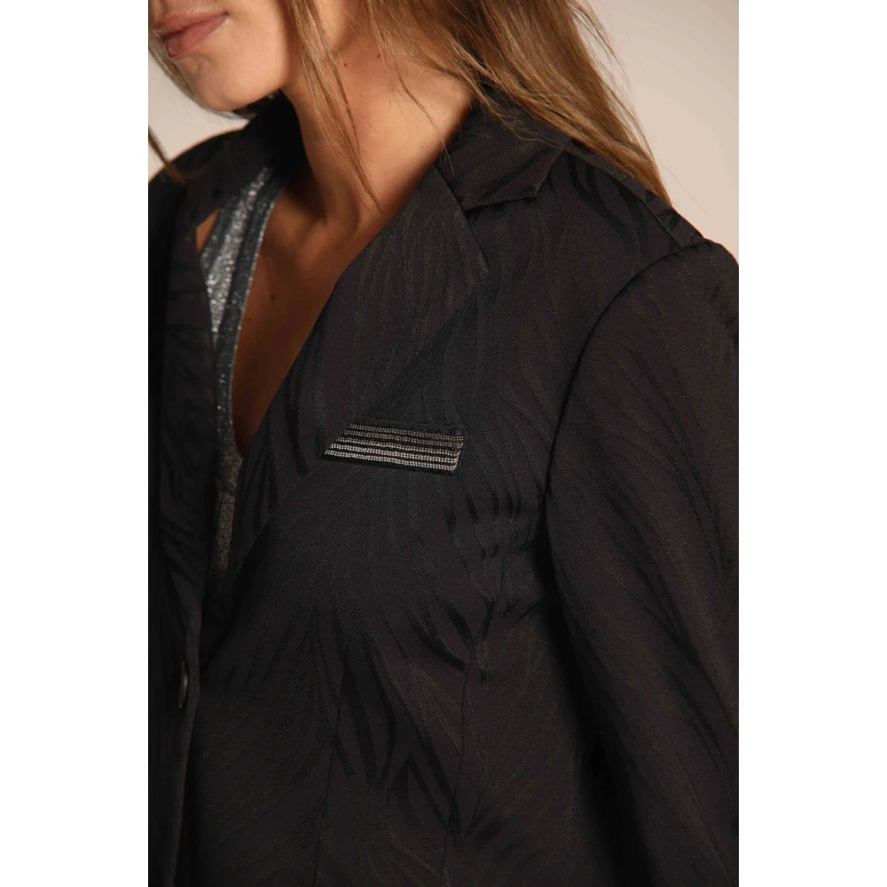 Mason's Helena Damesblazer met Zebra Print Black Dames