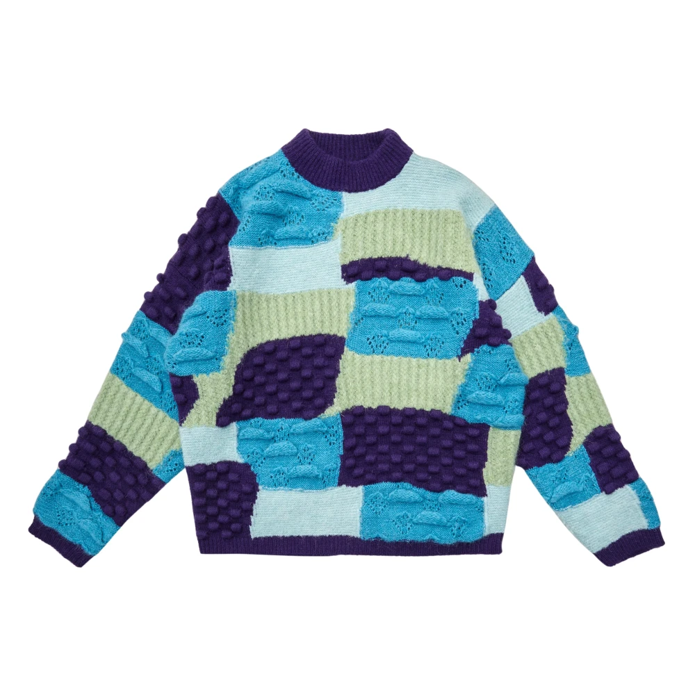 Bonsai Intarsia Knit Oversize Multicolor Trui Multicolor Heren