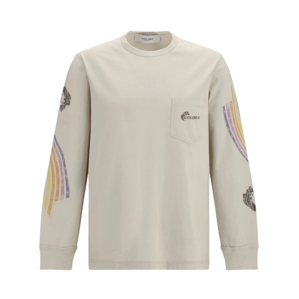 Golden Goose Long Sleeve Top - Male - Long Sleeve T-Shirts - Beige - S - Tops