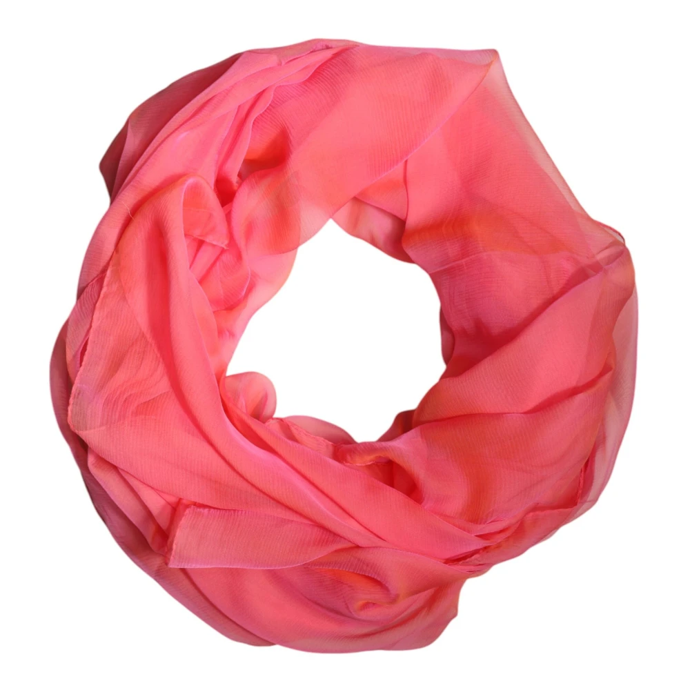 Dolce & Gabbana Women's Pink Silk Rectangle Wrap Shawl