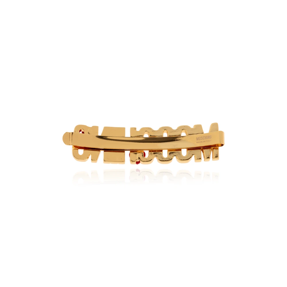 Moschino Metalen Haarklem Yellow Dames