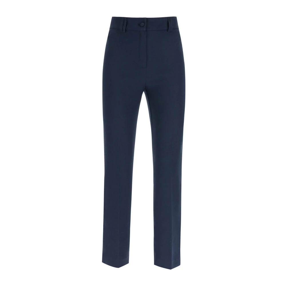 Hebe Studio Straight Trousers Blue Dames