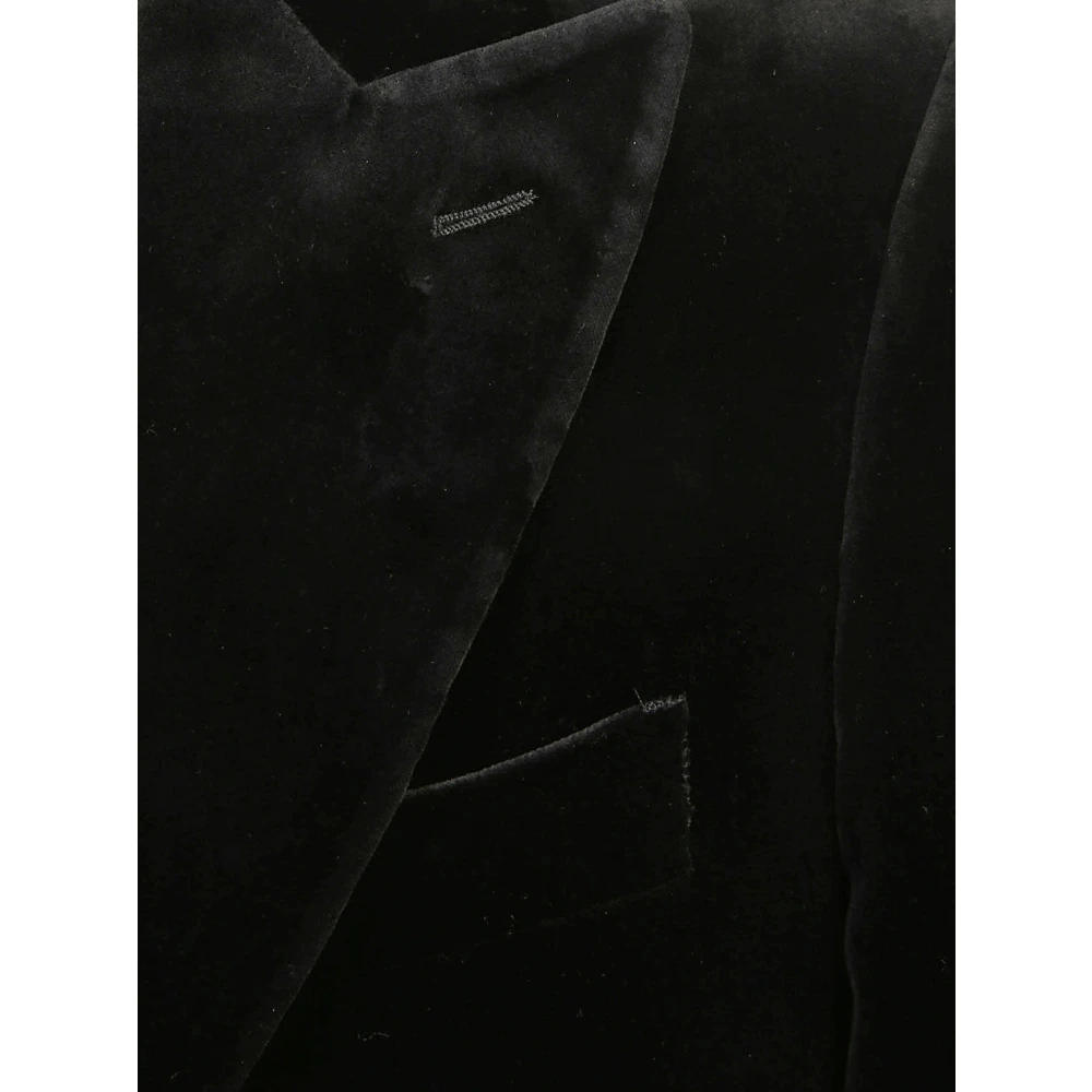 Lardini Fluwelen Blazer met Externe Zakken Blue Heren