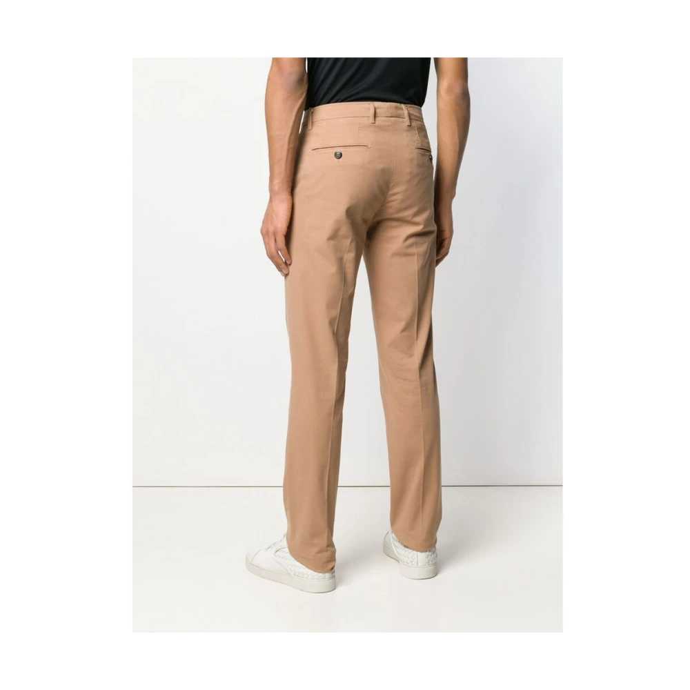 Canali Lichtbruine katoenen maatwerkbroek Brown Heren