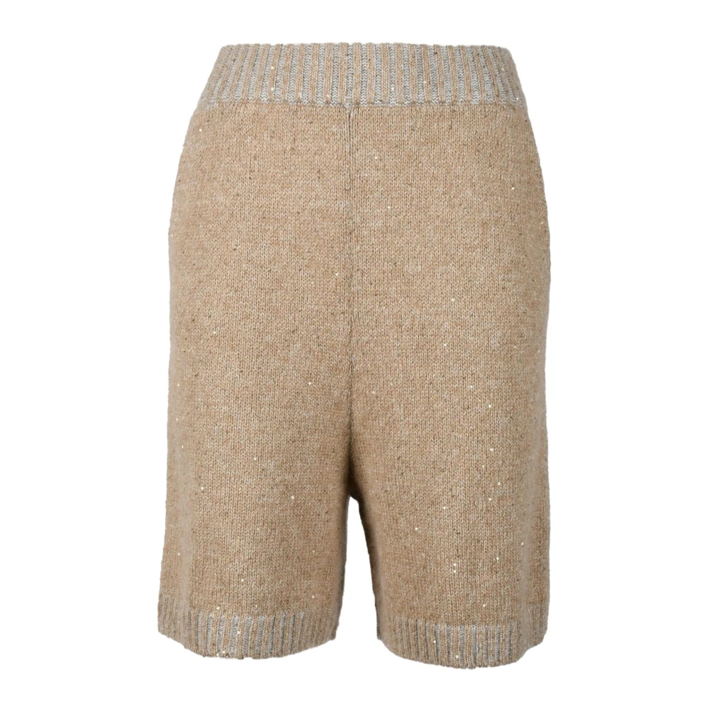 Fabiana Filippi Luxe Bermuda Shorts in Premium Materialen Beige Dames