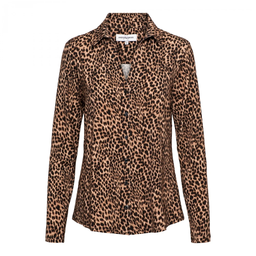 &Co Woman Oversized geruite overhemd Brown Dames
