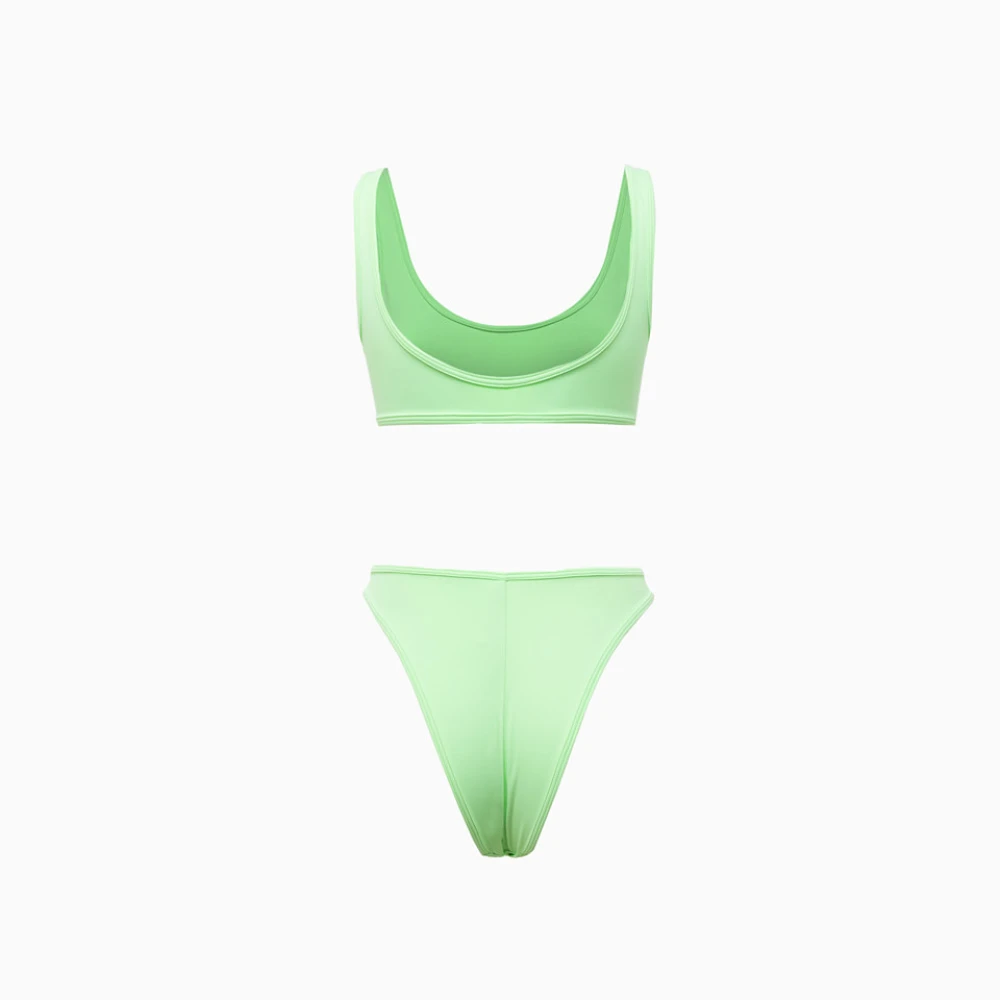 Reina Olga Coolio Bikini in effen kleur lycra Green Dames