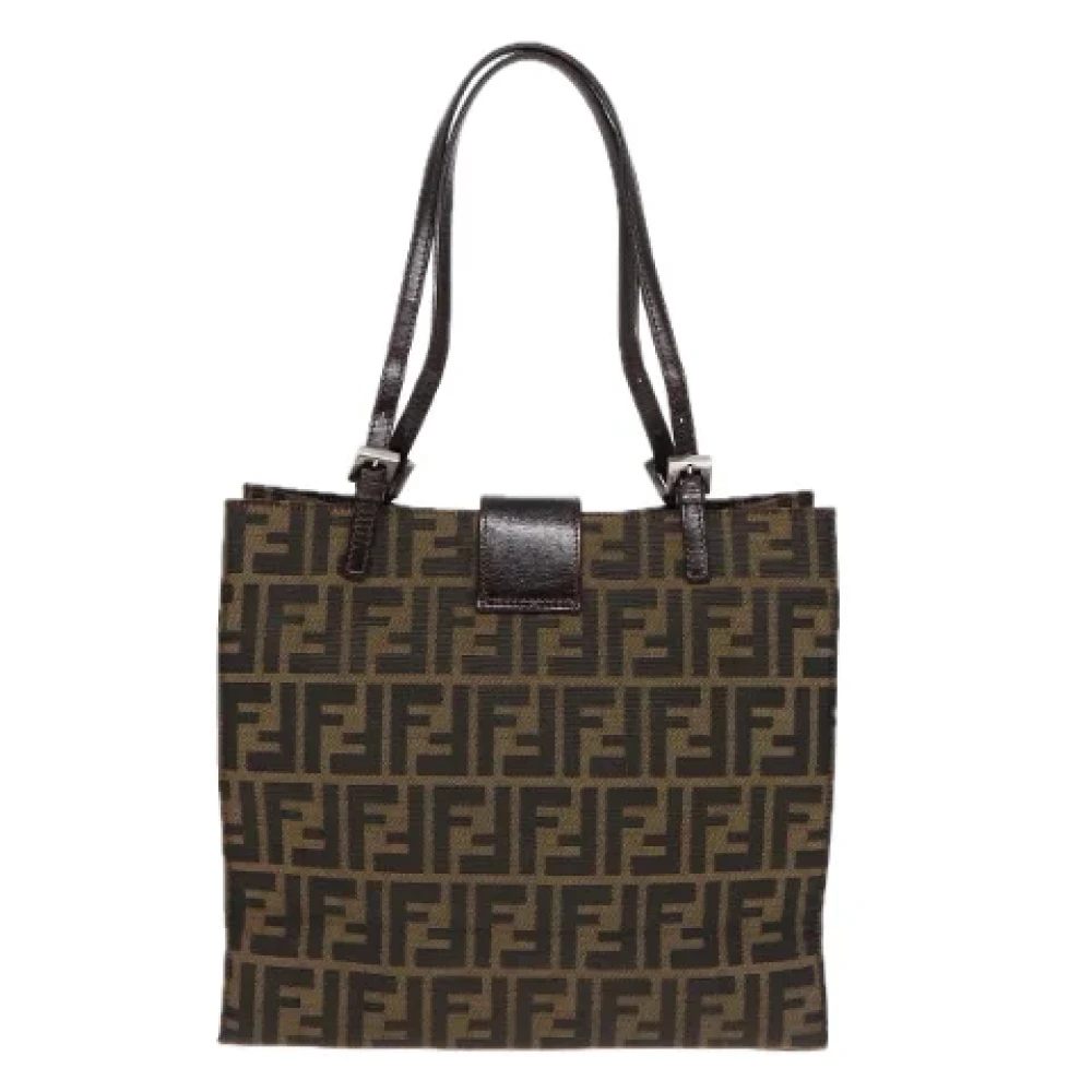 Fendi Vintage Pre-owned Canvas fendi-bags Brown Dames