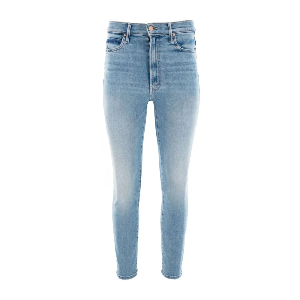 Mother Skinny Straight Leg Enkel Jeans Blue Dames