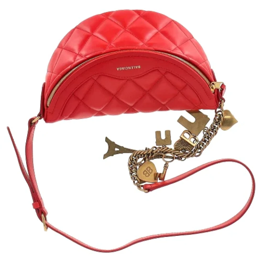 Balenciaga Vintage Pre-owned Leather crossbody-bags Red Dames