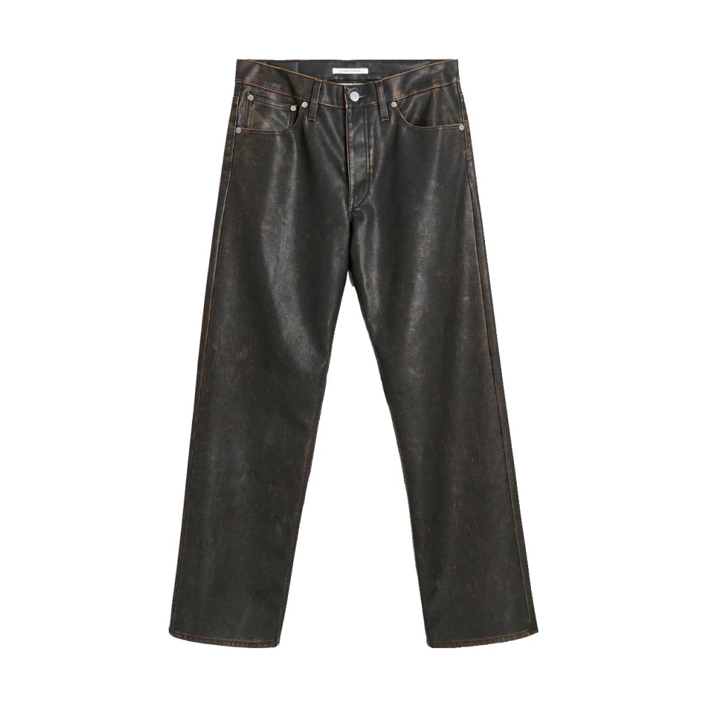 Sunflower Bruine Coated Loose Fit Jeans Brown Heren