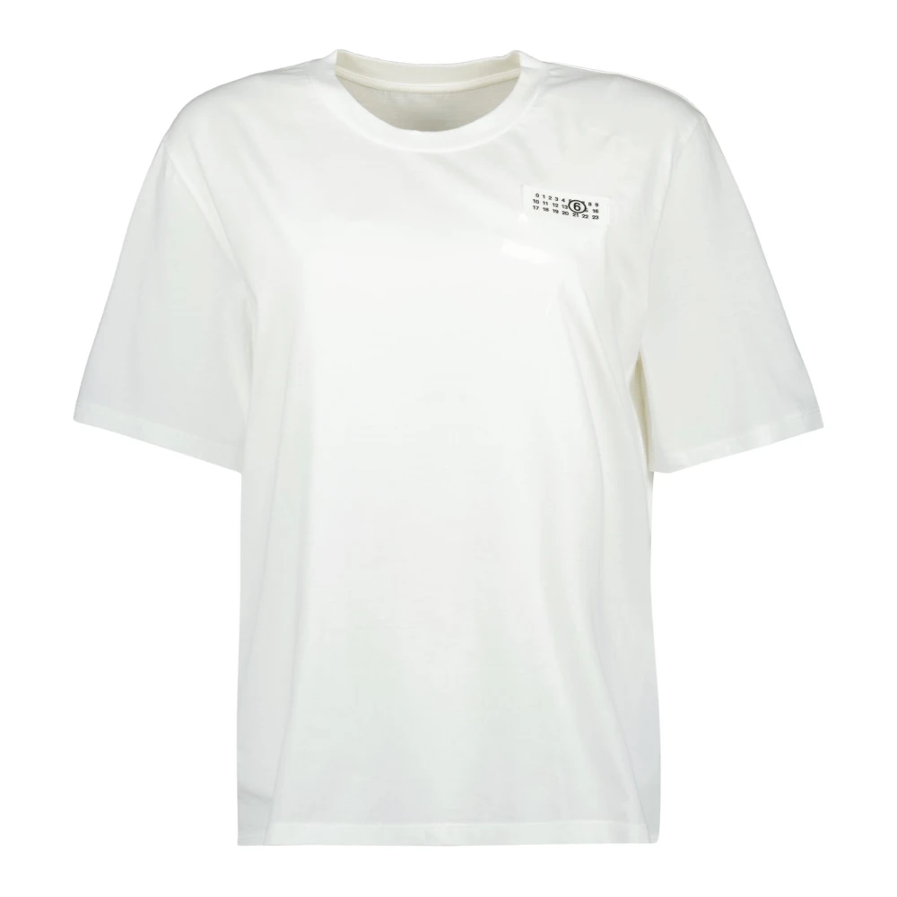 Mm6 Maison Margiela White Numeric T-Shirt - Female - T-Shirts - Xs - Tops