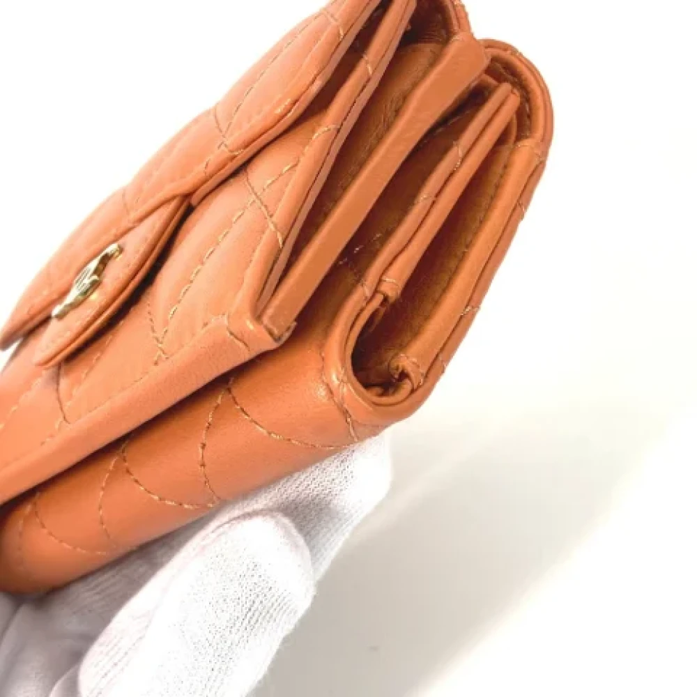 Chanel Vintage Pre-owned Leather wallets Orange Dames