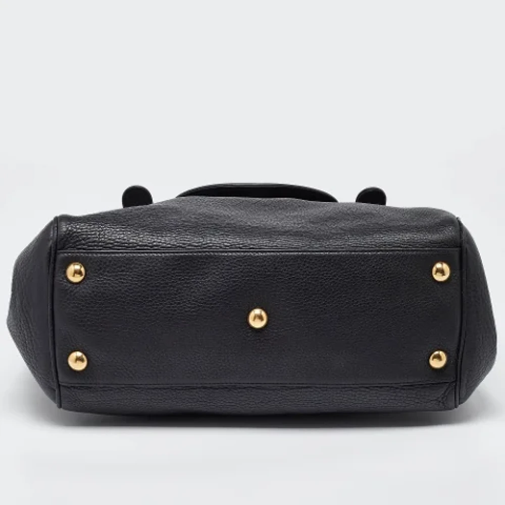 Gucci Vintage Pre-owned Leather totes Black Dames